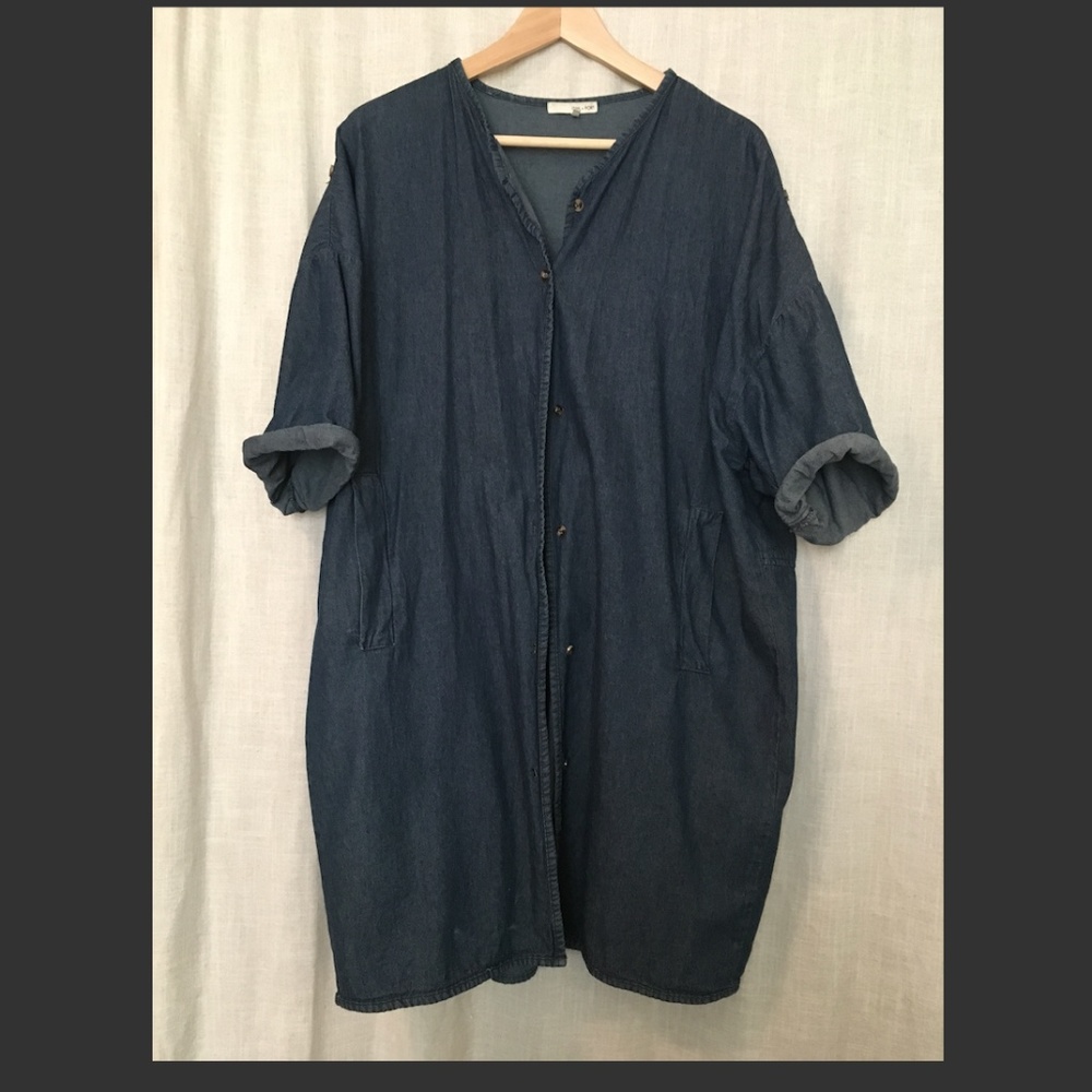 Oversized OAK + FORT lightweight denim jacket
